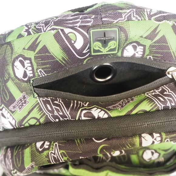 No Fear Green & Black Backpack School Sports Bag Over Shoulder Bag Laptop Zip - Picture 5 of 15